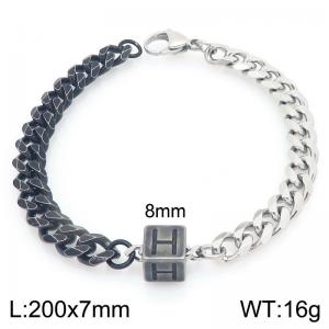 Stainless steel letter element bracelet - KB209094-Z