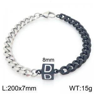 Stainless steel letter element bracelet - KB209116-Z