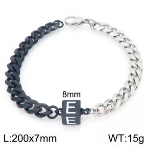 Stainless steel letter element bracelet - KB209117-Z