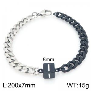 Stainless steel letter element bracelet - KB209121-Z
