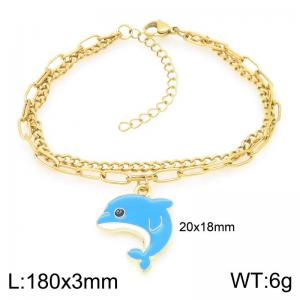 Stainless Steel Gold-plating Bracelet - KB209165-Z