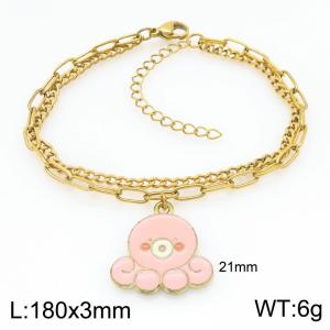 Stainless Steel Gold-plating Bracelet - KB209168-Z