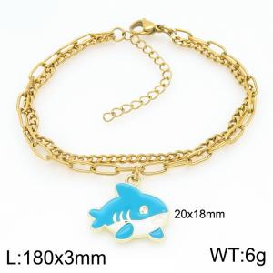 Stainless Steel Gold-plating Bracelet - KB209171-Z