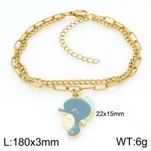 Stainless Steel Gold-plating Bracelet - KB209172-Z