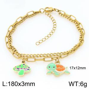 Stainless Steel Gold-plating Bracelet - KB209174-Z