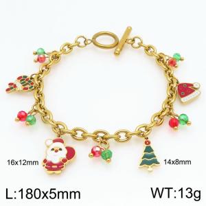 Stainless Steel Gold-plating Bracelet - KB209181-Z