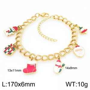 Stainless Steel Gold-plating Bracelet - KB209219-Z