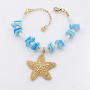 Stainless Steel Gold-plating Bracelet - KB209345-HM