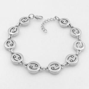 Stainless steel bracelet with twelve zodiac elements as accessories - KB209516-TK