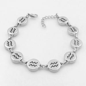 Stainless steel bracelet with twelve zodiac elements as accessories - KB209517-TK