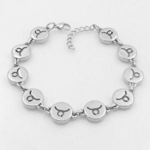 Stainless steel bracelet with twelve zodiac elements as accessories - KB209518-TK