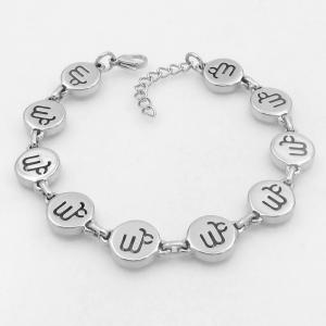 Stainless steel bracelet with twelve zodiac elements as accessories - KB209521-TK