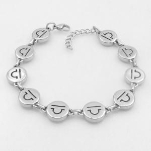 Stainless steel bracelet with twelve zodiac elements as accessories - KB209522-TK