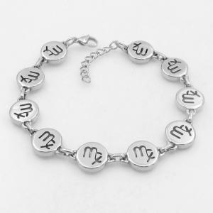 Stainless steel bracelet with twelve zodiac elements as accessories - KB209523-TK