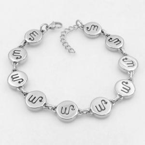 Stainless steel bracelet with twelve zodiac elements as accessories - KB209524-TK