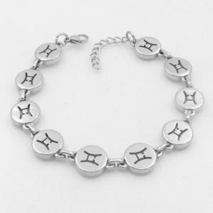 Stainless steel bracelet with twelve zodiac elements as accessories - KB209525-TK