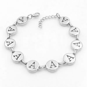 Stainless steel bracelet with letter element accessories - KB209538-TK