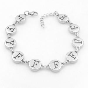 Stainless steel bracelet with letter element accessories - KB209543-TK