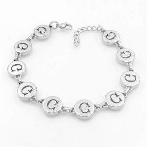 Stainless steel bracelet with letter element accessories - KB209544-TK