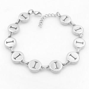 Stainless steel bracelet with letter element accessories - KB209546-TK