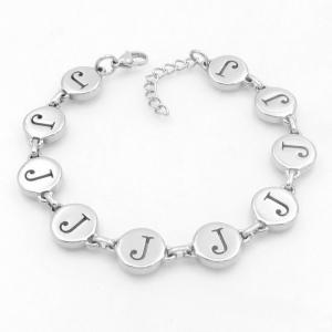 Stainless steel bracelet with letter element accessories - KB209547-TK