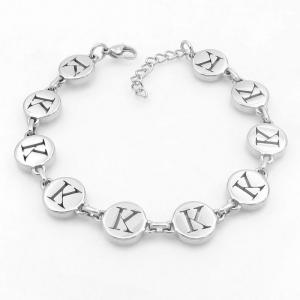 Stainless steel bracelet with letter element accessories - KB209548-TK