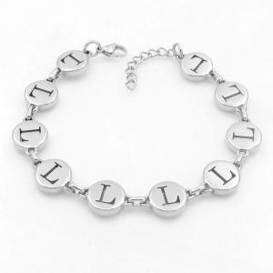 Stainless steel bracelet with letter element accessories - KB209549-TK