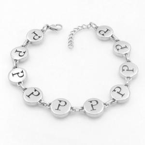 Stainless steel bracelet with letter element accessories - KB209553-TK
