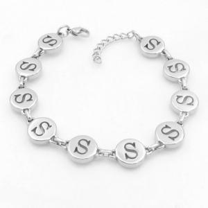 Stainless steel bracelet with letter element accessories - KB209556-TK