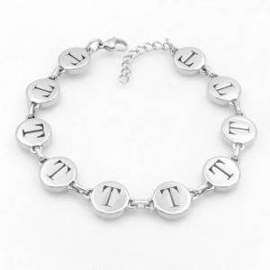 Stainless steel bracelet with letter element accessories - KB209557-TK