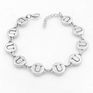 Stainless steel bracelet with letter element accessories - KB209558-TK