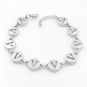 Stainless steel bracelet with letter element accessories - KB209559-TK