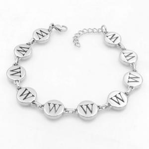 Stainless steel bracelet with letter element accessories - KB209560-TK