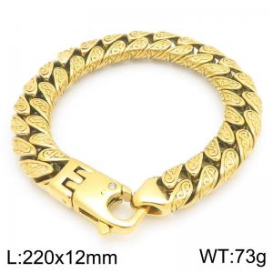 Stainless Steel Gold-plating Bracelet - KB210018-KJX