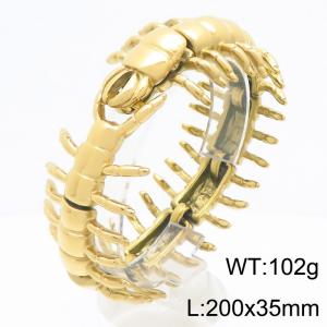 Stainless Steel Gold-plating Bracelet - KB210022-KJX