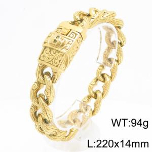 Stainless Steel Gold-plating Bracelet - KB210028-KJX