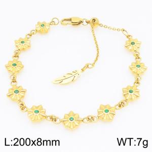 Stainless Steel Stone Bracelet - KB210350-GC