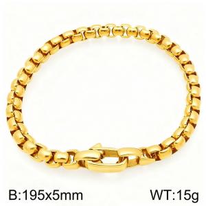 Stainless Steel Gold-plating Bracelet - KB210368-Z
