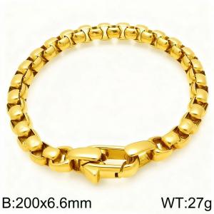 Stainless Steel Gold-plating Bracelet - KB210369-Z