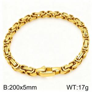 Stainless Steel Gold-plating Bracelet - KB210370-Z
