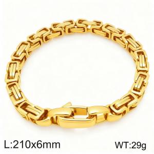 Stainless Steel Gold-plating Bracelet - KB210371-Z