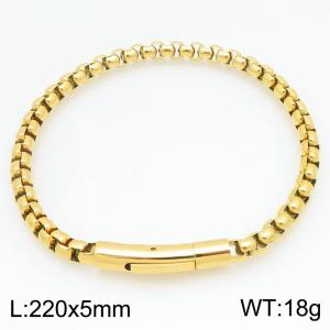 Stainless Steel Gold-plating Bracelet - KB210378-KFC