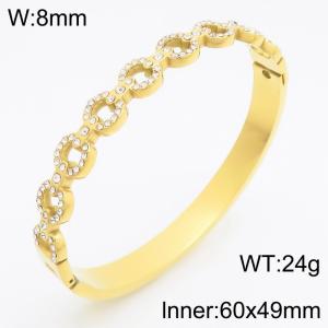 Stainless Steel Gold-plating Bangle - KB210533-KSZ