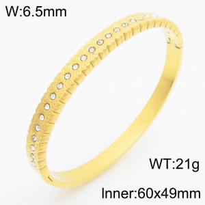 Stainless Steel Gold-plating Bangle - KB210534-KSZ