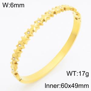Stainless Steel Gold-plating Bangle - KB210535-KSZ
