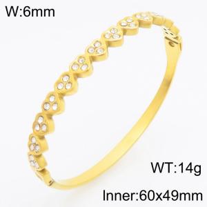 Stainless Steel Gold-plating Bangle - KB210536-KSZ