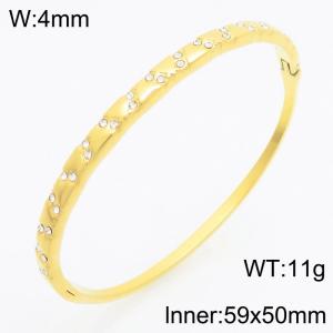 Stainless Steel Gold-plating Bangle - KB210540-KSZ
