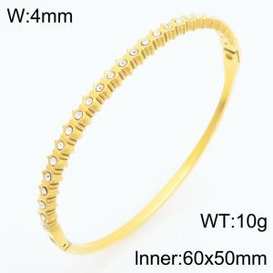 Stainless Steel Gold-plating Bangle - KB210542-KSZ