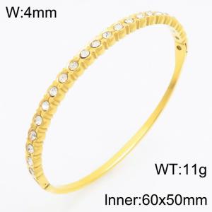 Stainless Steel Gold-plating Bangle - KB210543-KSZ