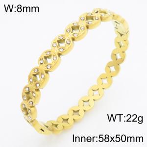 Stainless Steel Gold-plating Bangle - KB210550-KSZ